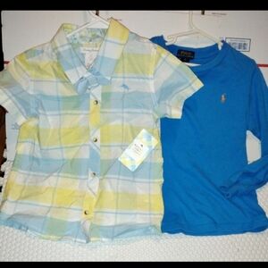 Polo by Ralph Lauren Kids Plaid Button-Down and Blue Top
